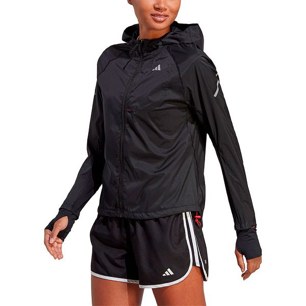 Black Women\'s Adidas Fast Jackets | 7549283-LM