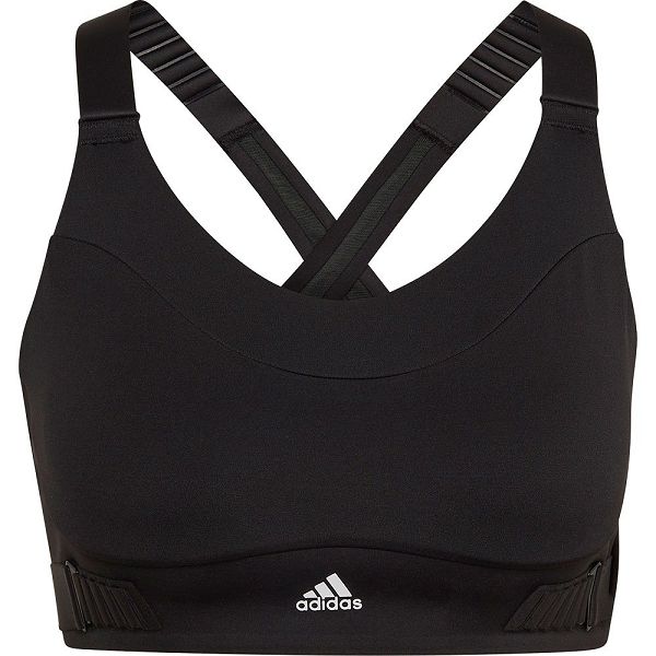 Black Women's Adidas Fast L RU HS Sports Bra | 5204897-AW