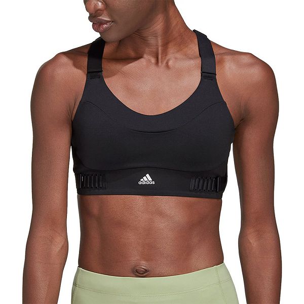 Black Women\'s Adidas Fast L RU HS Sports Bra | 5204897-AW