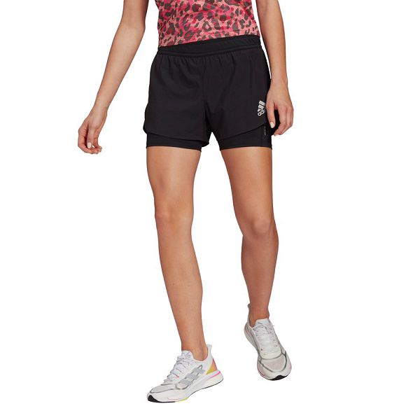 Black Women\'s Adidas Fast Primeblue 2 In 1 Shorts Pants | 1208594-KV