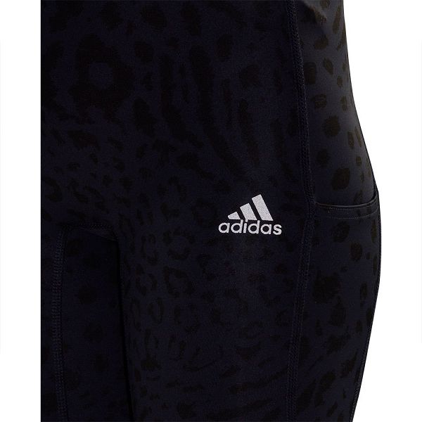 Black Women's Adidas Fastimpact Leopard 7/8 Leggings | 1254067-TK