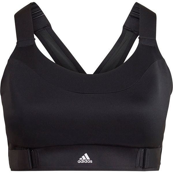 Black Women's Adidas Fastimpact Luxe Run High-Support Big Top Sports Bra | 3620854-SJ