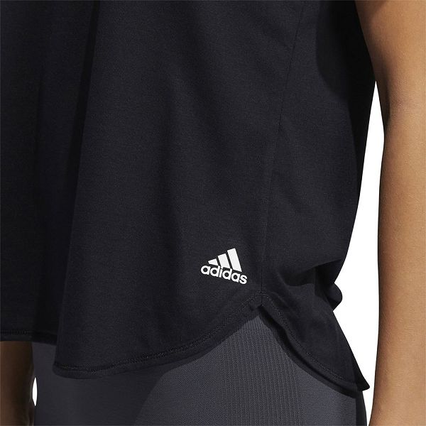 Black Women's Adidas Go to 2.0 Short Sleeve T Shirts | 6549107-DK