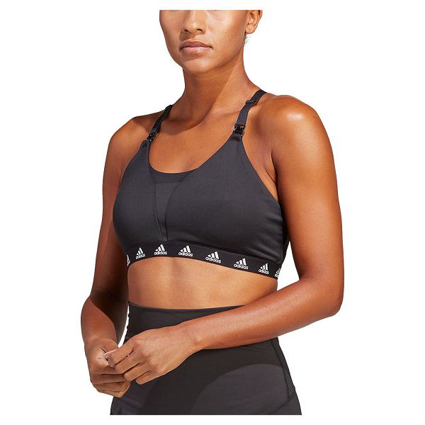 Black Women\'s Adidas Ls Nurs Sports Bra | 6817095-YH