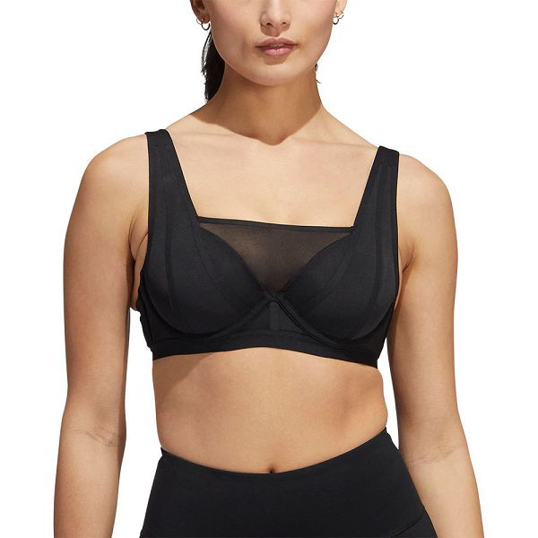 Black Women\'s Adidas Luxe HS Sports Bra | 0694321-WJ