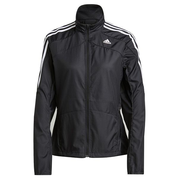 Black Women's Adidas Marathon 3 Stripes Jackets | 2916370-DX