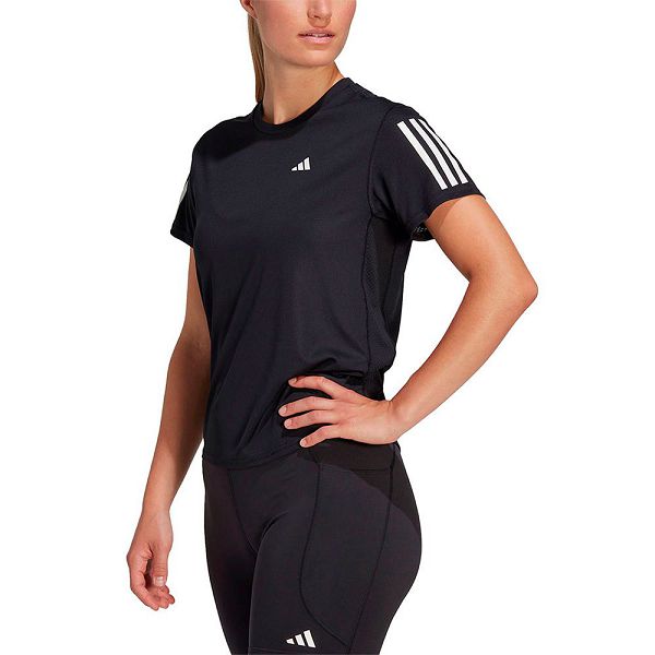 Black Women's Adidas Own The Run Short Sleeve T Shirts | 2864971-GT