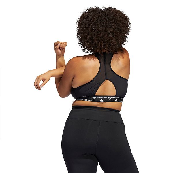 Black Women's Adidas Power MS PS Big Sports Bra | 8036519-XZ