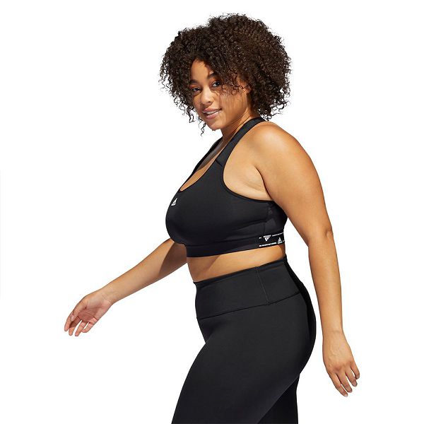 Black Women's Adidas Power MS PS Big Sports Bra | 8036519-XZ