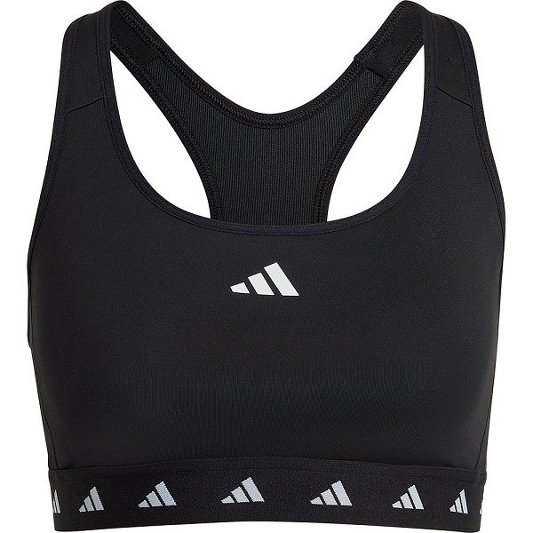 Black Women's Adidas Power Medium-Support Techfit Sports Bra | 0168794-ZT