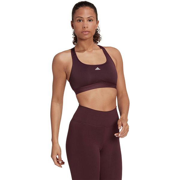 Black Women\'s Adidas Power Medium-Support Sports Bra | 2508739-NS