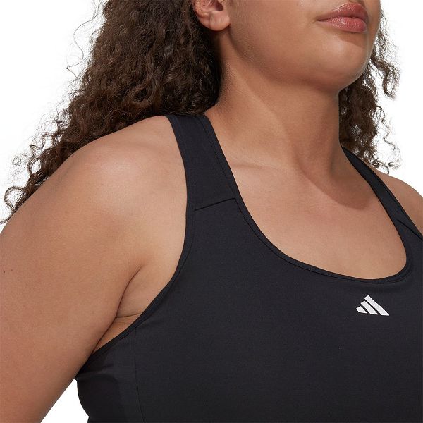 Black Women's Adidas Power Medium-Support Techfit Big Sports Bra | 4308917-SY