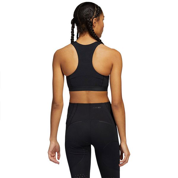 Black Women's Adidas Powerimpact Luxe Medium-Support Sports Bra | 8603719-LZ