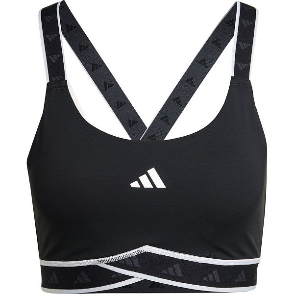 Black Women's Adidas Powerimpact Medium-Support Techfit Sports Bra | 5916703-CO