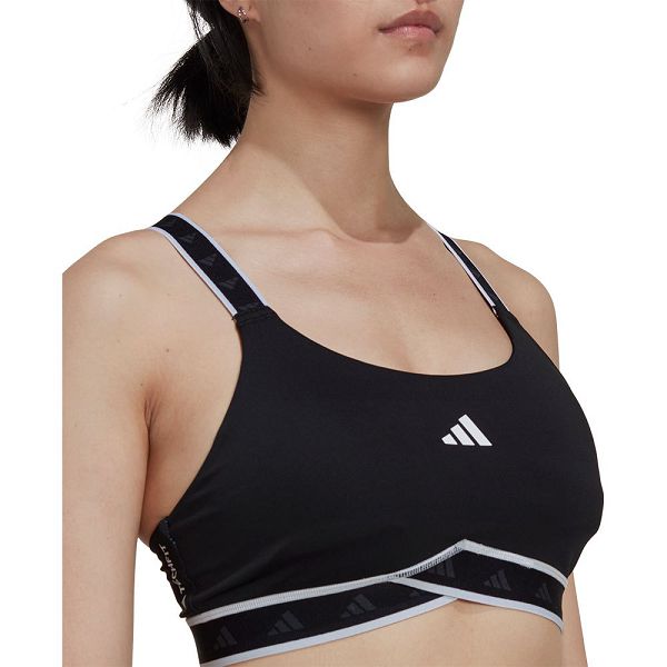 Black Women's Adidas Powerimpact Medium-Support Techfit Sports Bra | 5916703-CO