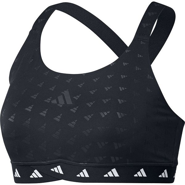 Black Women\'s Adidas Powerreact Tf Ms Sports Bra | 5819473-HR