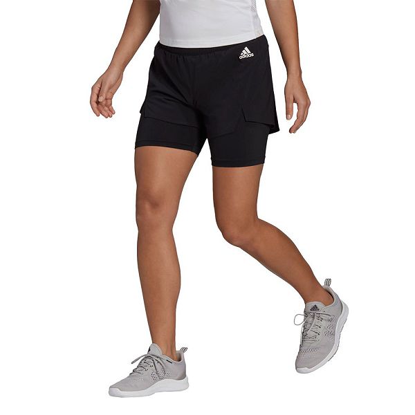 Black Women\'s Adidas Primeblue Designed To Move 2 In 1 Short Pants | 6459231-ZO