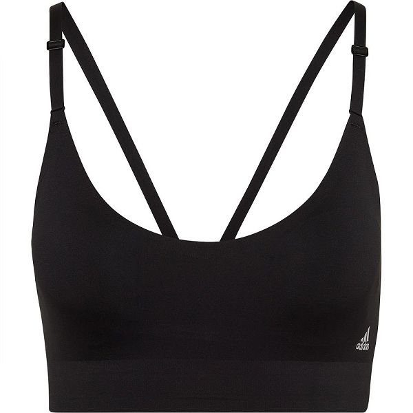 Black Women's Adidas Purelounge Light-Support Strappy Sports Bra | 3278564-AQ