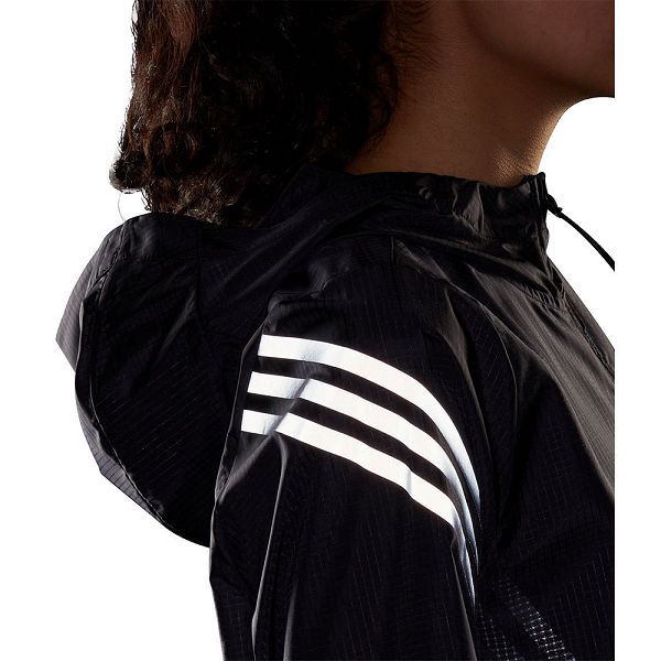 Black Women's Adidas RI 3 Stripes Windbreak Jackets | 0786245-DB