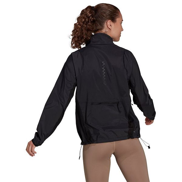 Black Women's Adidas Run Fast Jackets | 8634251-ZF