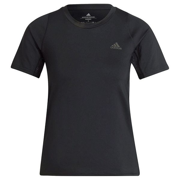 Black Women's Adidas Run Fast PB Short Sleeve T Shirts | 8026759-PF