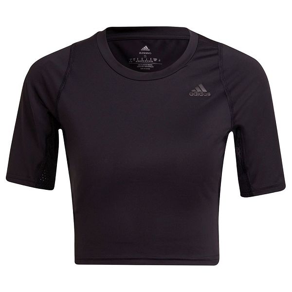 Black Women's Adidas Run Fast Short Sleeve T Shirts | 6925847-GO