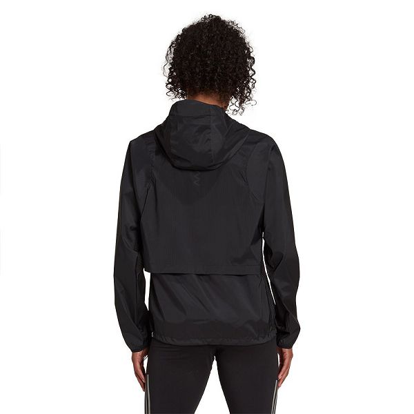 Black Women's Adidas Run Fast Solid Jackets | 7285031-CI