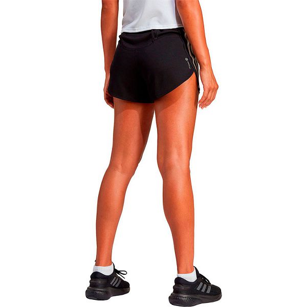 Black Women's Adidas Run Icons 3S Lo 3´´ Shorts Pants | 0928356-WL