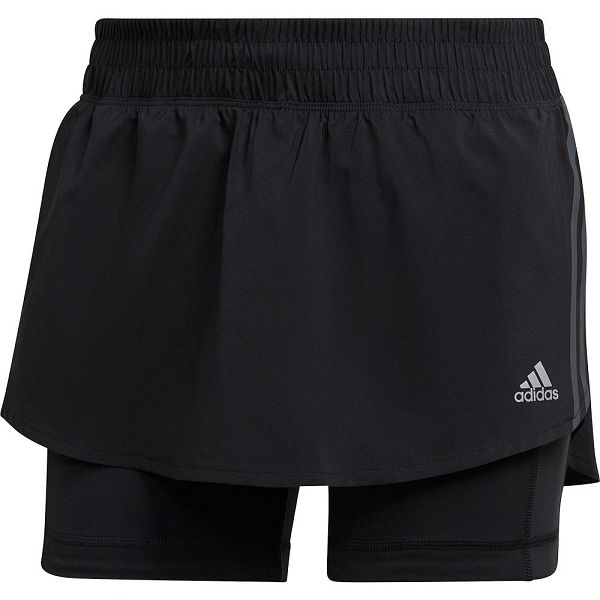 Black Women's Adidas Run Icons 3 Stripes Shorts Pants | 5416970-IB