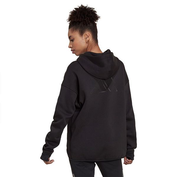 Black Women's Adidas Run Icons Madeith Nature Comfy Run Sweatshirts | 8236507-HK