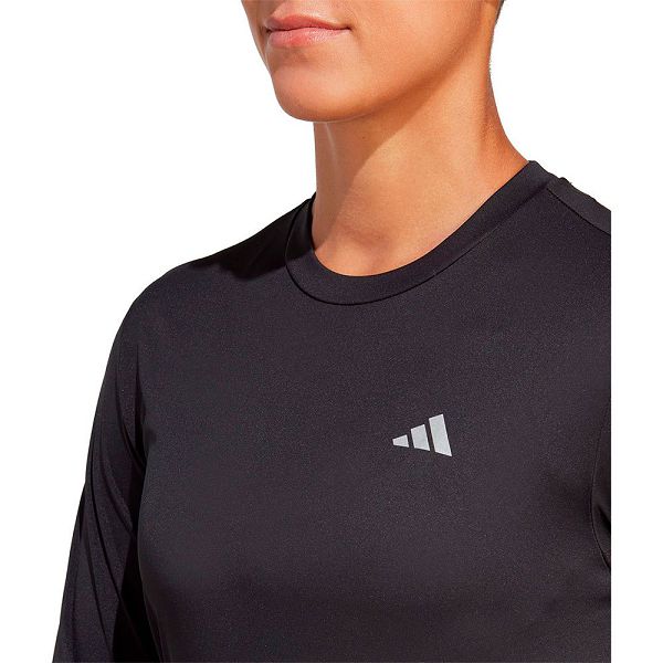 Black Women's Adidas Run It Long Sleeve T Shirts | 1546037-QD