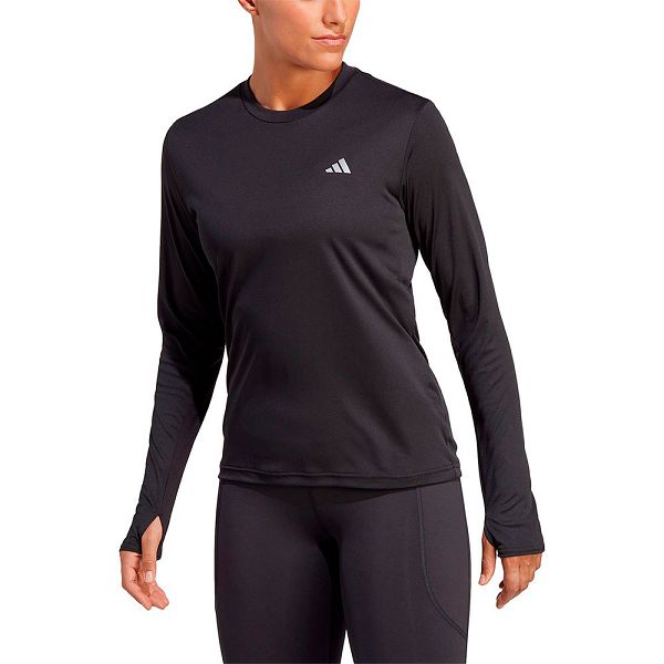 Black Women\'s Adidas Run It Long Sleeve T Shirts | 1546037-QD