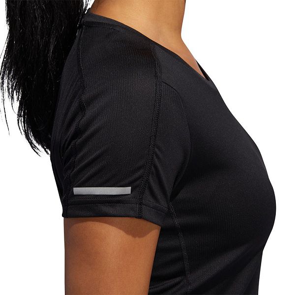 Black Women's Adidas Run It Short Sleeve T Shirts | 7851934-HR