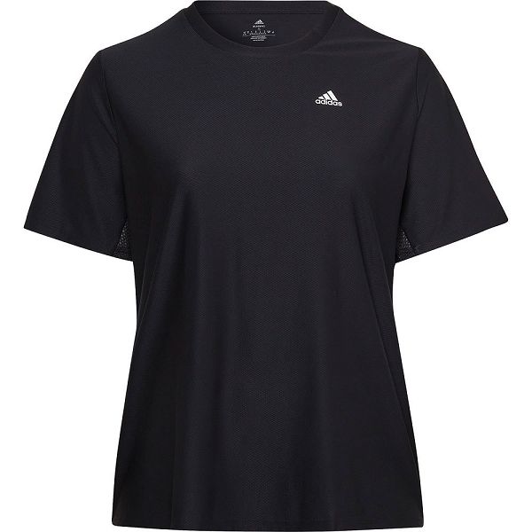 Black Women's Adidas Runner Big Short Sleeve T Shirts | 4852973-EL