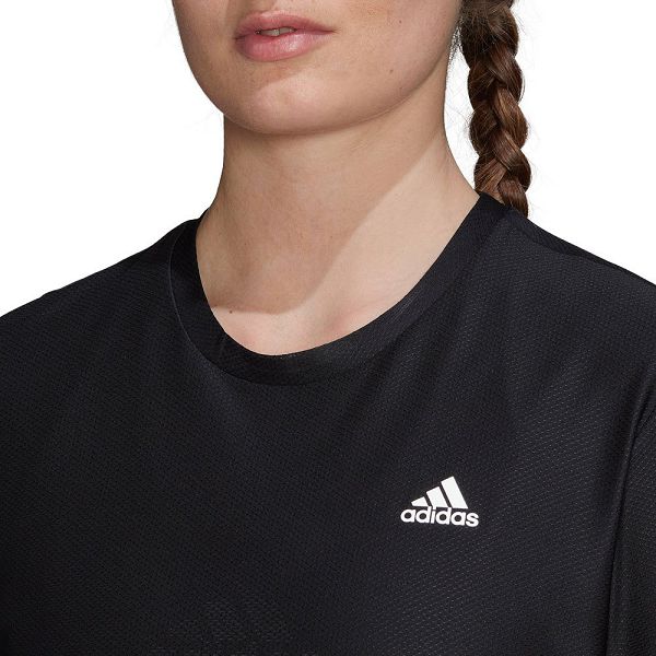 Black Women's Adidas Runner Short Sleeve T Shirts | 3874026-JP