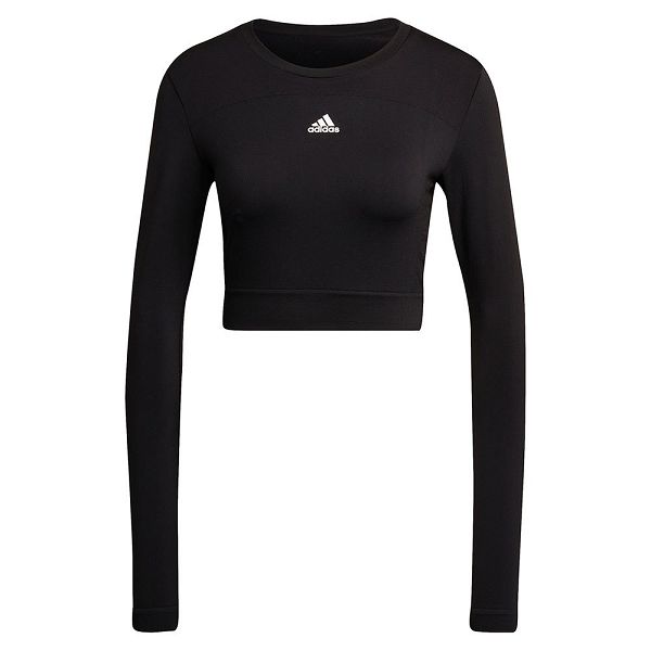 Black Women\'s Adidas SML Fit Long Sleeve T Shirts | 8715409-TD