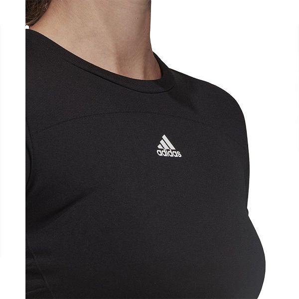 Black Women's Adidas SML Fit Short Sleeve T Shirts | 1465270-WX