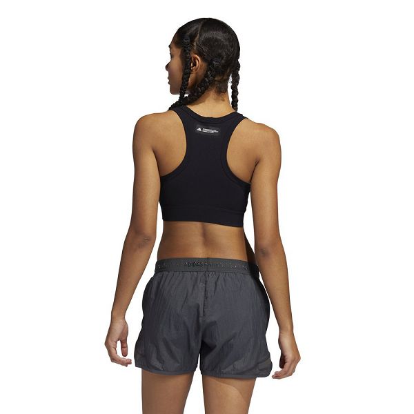 Black Women's Adidas Studio Sports Bra | 0752398-OL