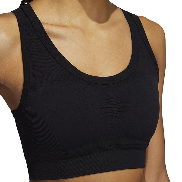 Black Women's Adidas Studio Sports Bra | 0752398-OL