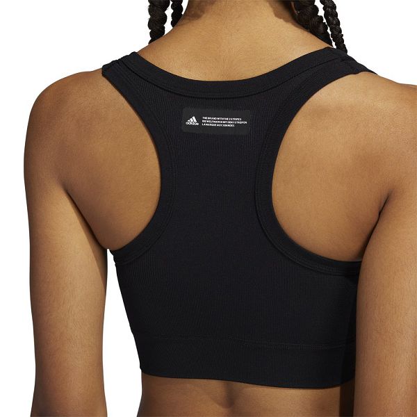 Black Women's Adidas Studio Sports Bra | 0752398-OL