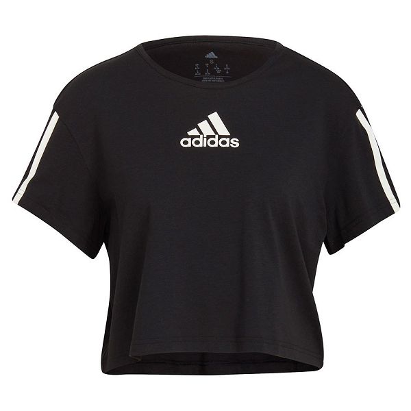 Black Women's Adidas TC Short Sleeve T Shirts | 7069134-BU