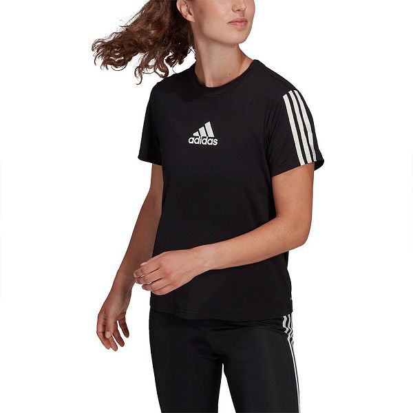 Black Women\'s Adidas TC Short Sleeve T Shirts | 8216073-QB