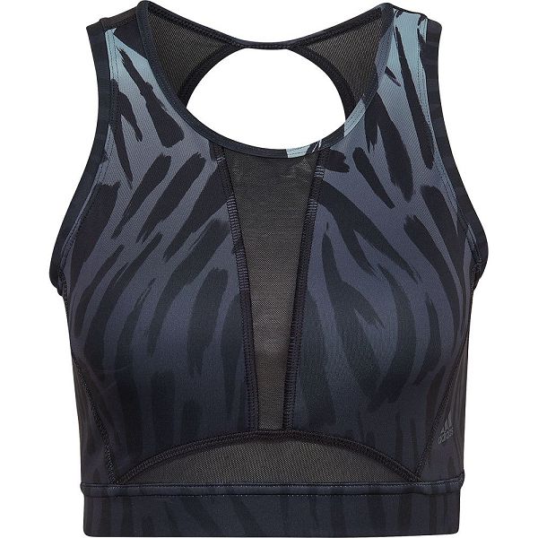 Black Women's Adidas Tigre Aop Sports Bra | 0234871-AO