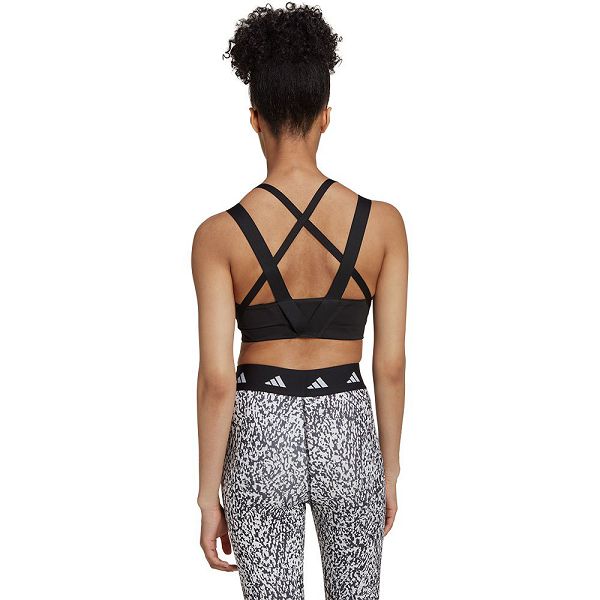 Black Women's Adidas Tlrd Impact High-Support Strappy Top Sports Bra | 1478306-EJ