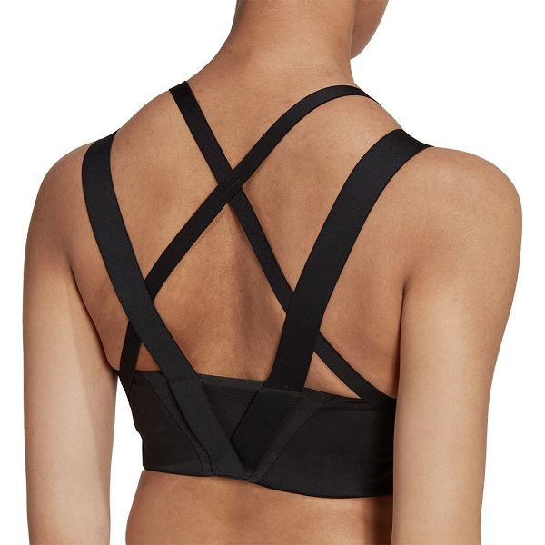 Black Women's Adidas Tlrd Impact High-Support Strappy Top Sports Bra | 1478306-EJ