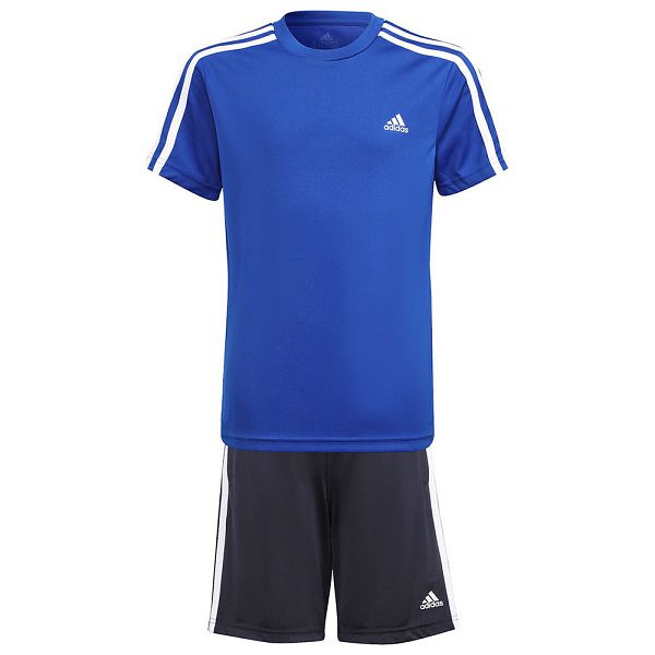 Blue Kids\' Adidas 3 Striker Tracksuit | 1264785-ZN