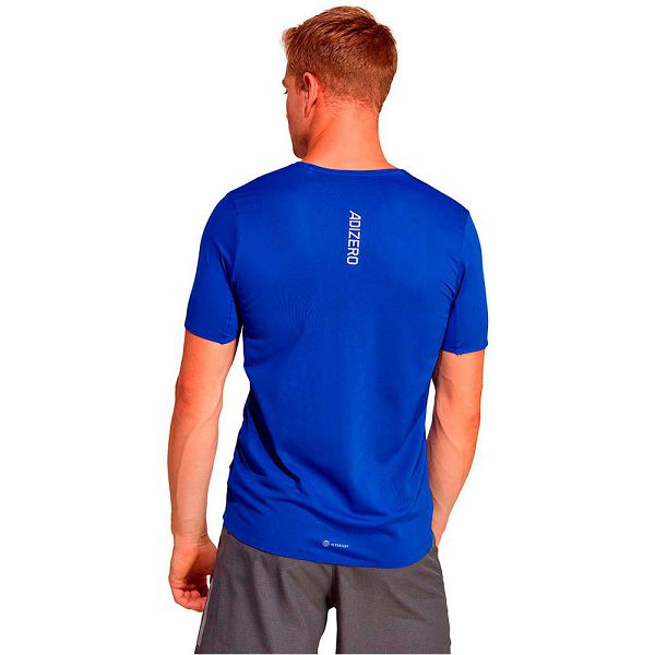 Blue Men's Adidas Adizero Short Sleeve T Shirts | 9315624-HF