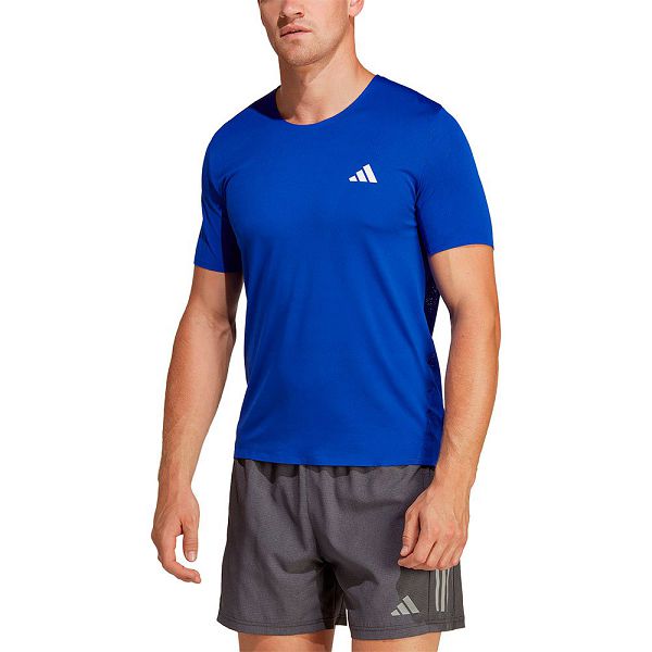 Blue Men\'s Adidas Adizero Short Sleeve T Shirts | 9315624-HF