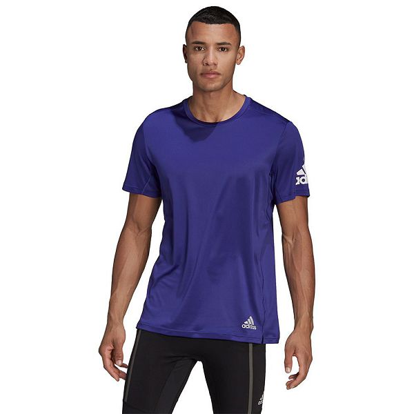 Blue Men\'s Adidas IT Short Sleeve T Shirts | 4392086-FR