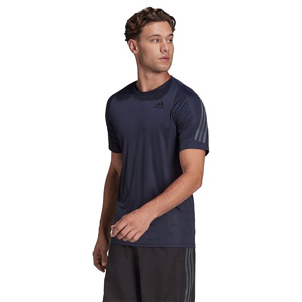 Blue Men's Adidas Icon Short Sleeve T Shirts | 6054932-CU